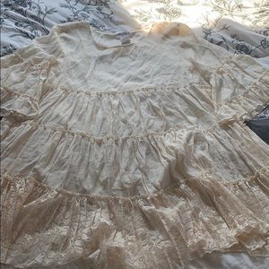 Beautiful ivory and lace tunic